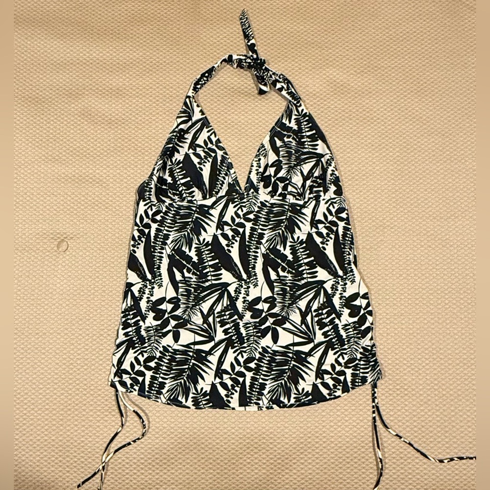 Old Navy Black and White Bikini Top
